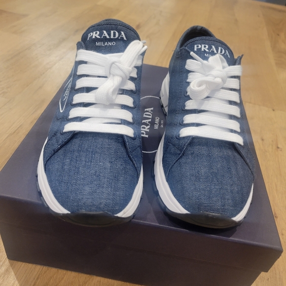 Like new Prada Women's Denim Sneakers - Picture 4 of 10